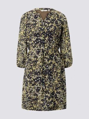 TOM TAILOR Chiffon Jurk met Bloemenprint