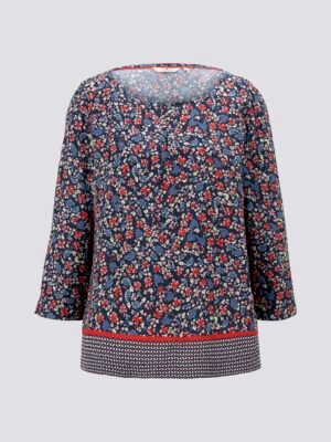 TOM TAILOR Blouse met 3/4 mouwen en bloemenprint