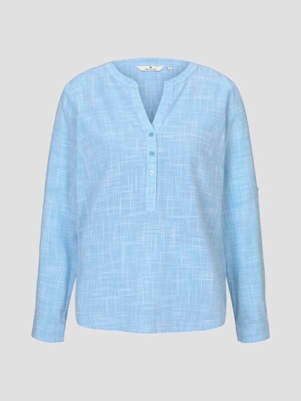 TOM TAILOR Henley blouse met textuur