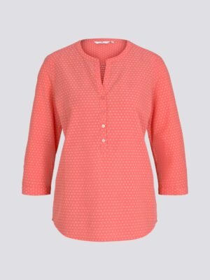 TOM TAILOR Blouse met dessin met halve knoopsluiting