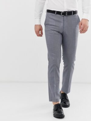 Jack & Jones - Premium - Smalle pantalon met grijze ruit-Grijs