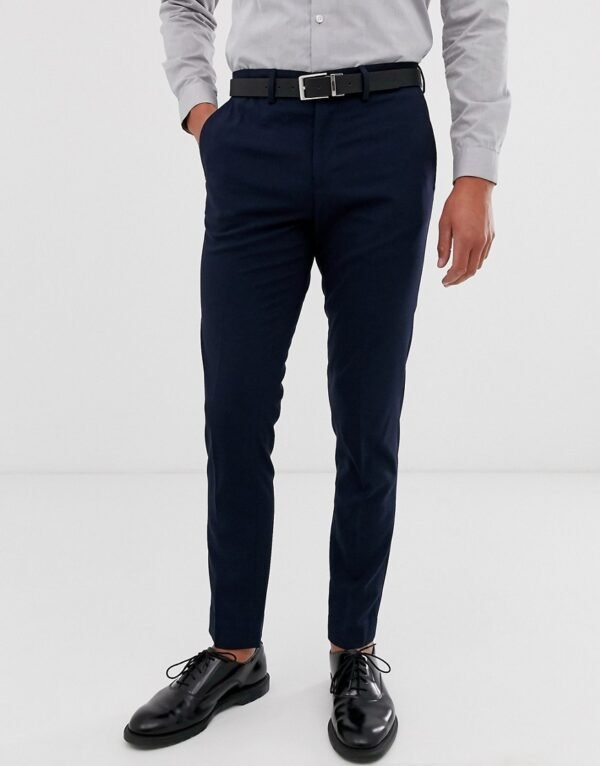 Jack & Jones Intelligence - Nette slim-fit broek in marineblauw