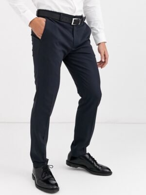 Jack & Jones - Premium supersmalle stretch pantalon in marineblauw
