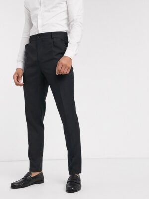 Jack & Jones Premium - Nette pantalon met hoge taille in zwart