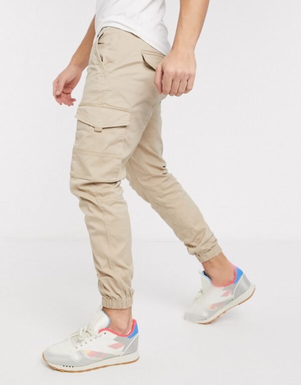 Jack & Jones Intelligence - Slim-fit cargobroek in lichtbruin