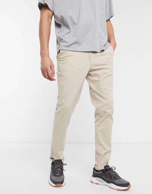 Jack & Jones Intelligence - Slim-fit chino in zandkleur-Bruin