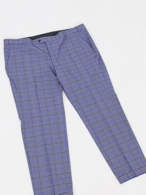 Jack & Jones Premium - Plus - Nette super slim-fit broek met ruit in blauw