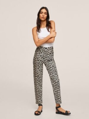 Mango  Katoenen straight-fit broek