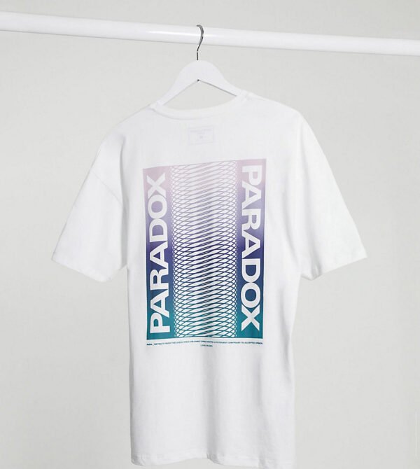 Jack & Jones - Originals - T-shirt met paradox print op de achterkant in wit