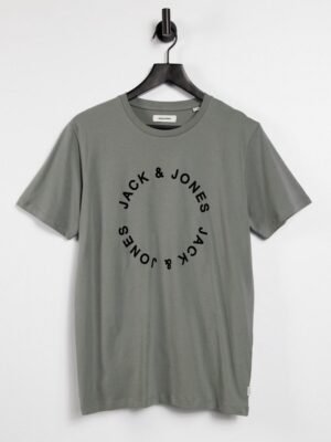 Jack & Jones - T-shirt met minimalistisch logo in saliegroen