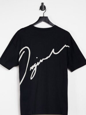Jack & Jones Originals - Oversized T-shirt met tekstlogo op rug in zwart