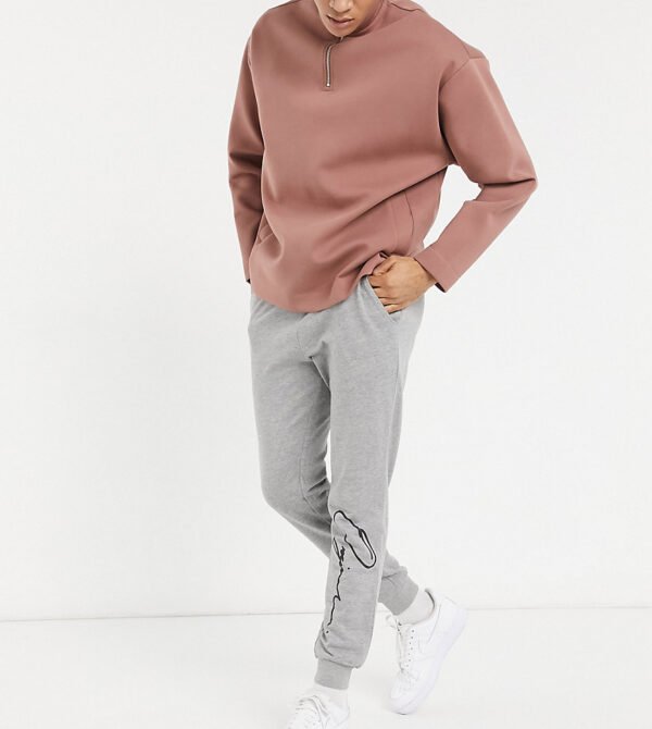 Jack & Jones Originals - Joggingbroek met geschreven logo in grijs