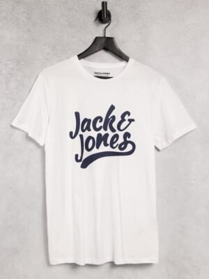 Jack & Jones - T-shirt met logo in optisch wit