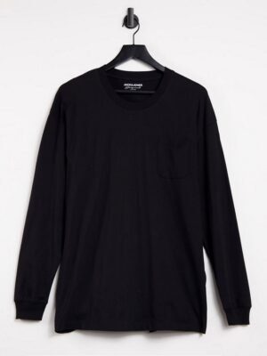 Jack & Jones - Core - Recht T-shirt met lange mouwen in zwart