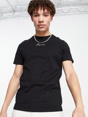 Jack & Jones - Premium - T-shirt met logo in zwart