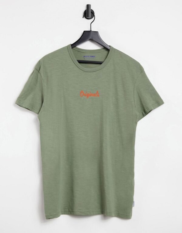 Jack & Jones - Originals - T-shirt met logo en in groen