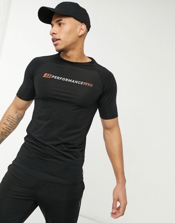 Jack & Jones - Core - Performance T-shirt van zwarte nanotech-stof