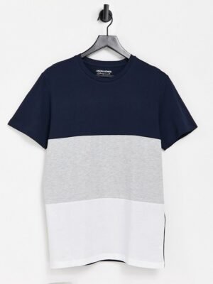 Jack & Jones Originals - T-shirt met kleurvlakken in marineblauw