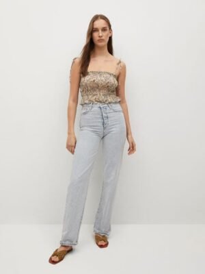 Mango  Gesmokte crop top