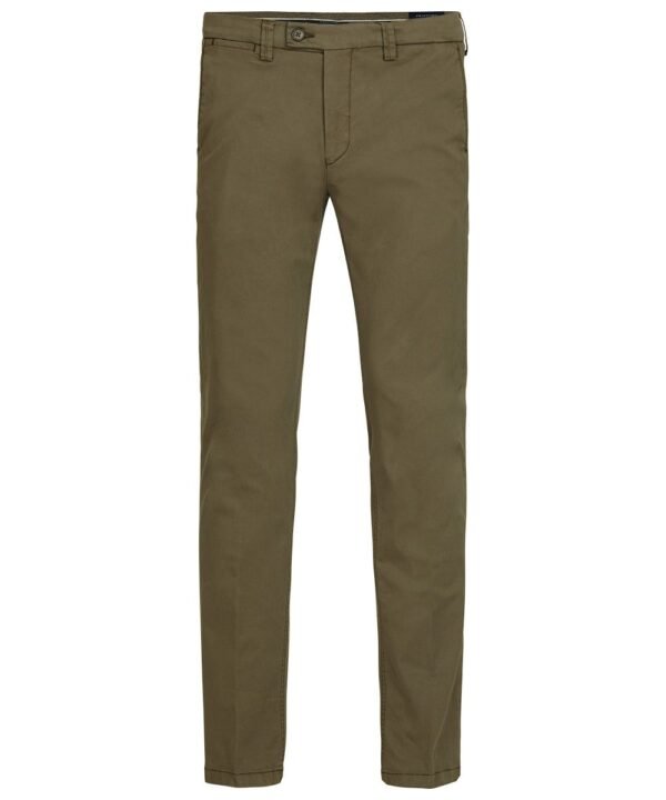 Profuomo heren legergroen garment dye chino