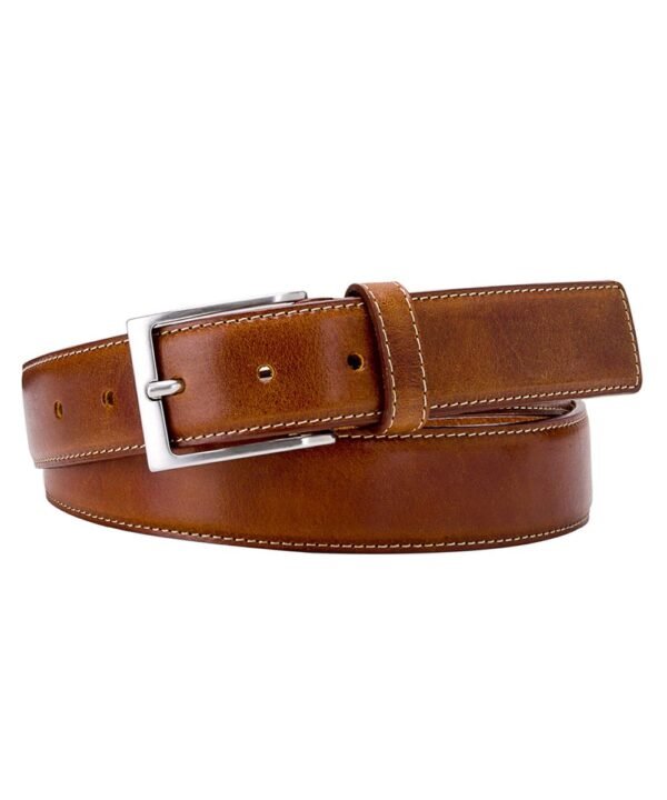 Profuomo heren cognac contrast riem