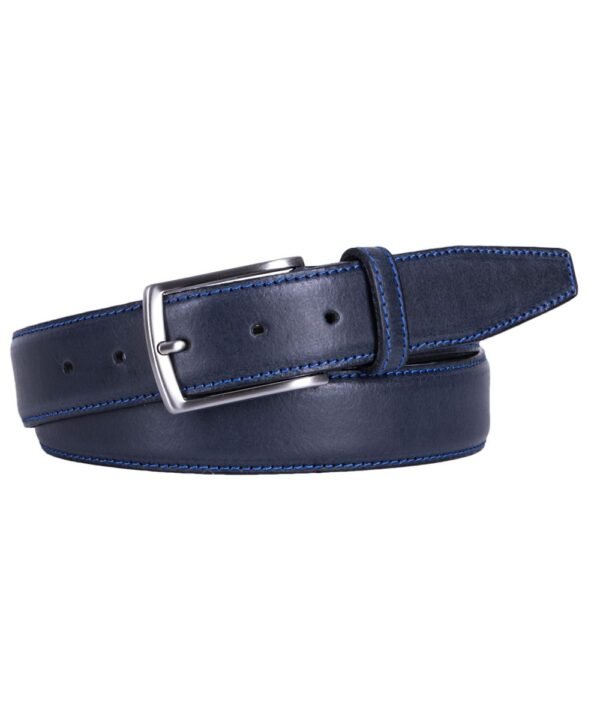 Profuomo heren navy leren riem