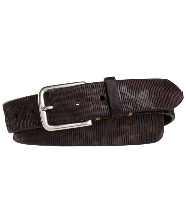 Profuomo heren bruine jeans lederen riem