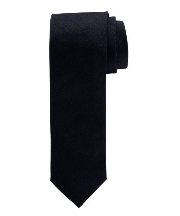 Profuomo heren zwarte oxford zijden stropdas