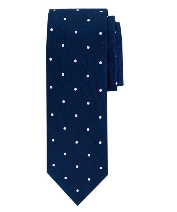 Profuomo heren navy polkadot zijden stropdas