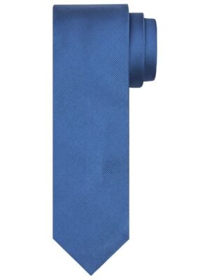 Profuomo heren blauw zijden stropdas