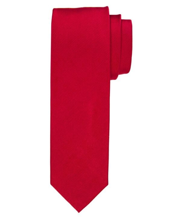 Profuomo heren rode uni zijden stropdas
