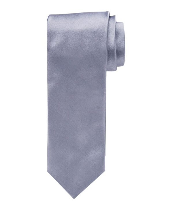 Profuomo heren grijze royal satijn-zijden stropdas