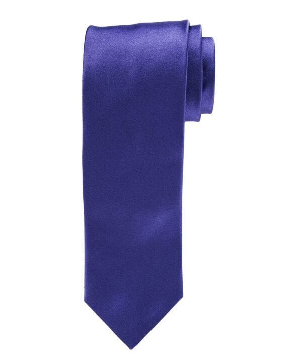 Profuomo heren paarse royal satijn-zijden stropdas