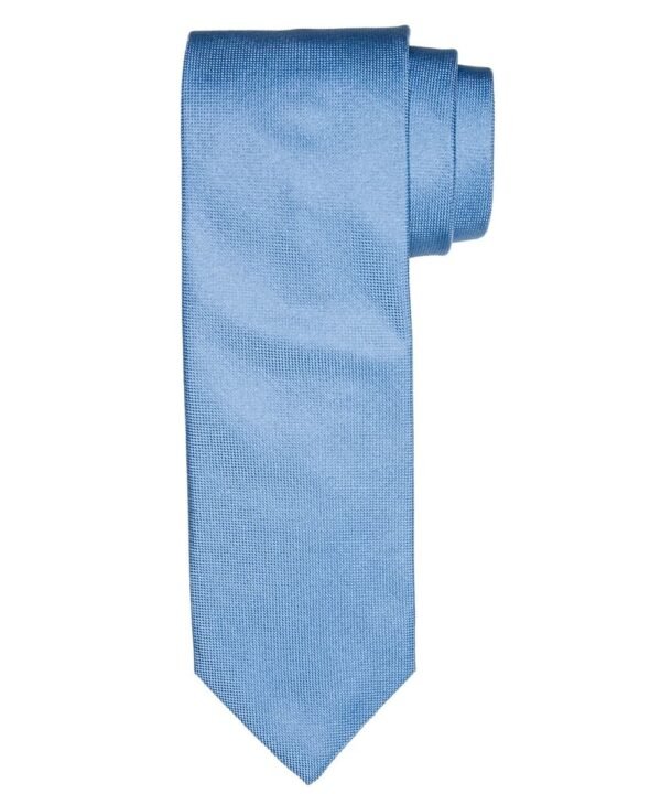 Profuomo heren blauw oxford zijden stropdas