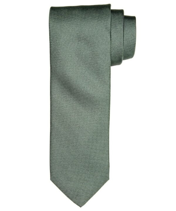 Profuomo heren groen oxford zijden stropdas