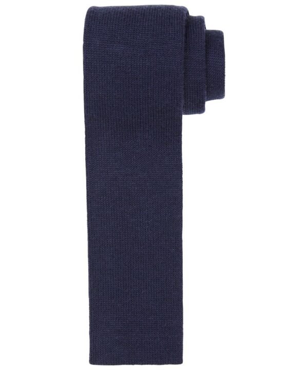 Profuomo heren navy knitted kasjmier stropdas