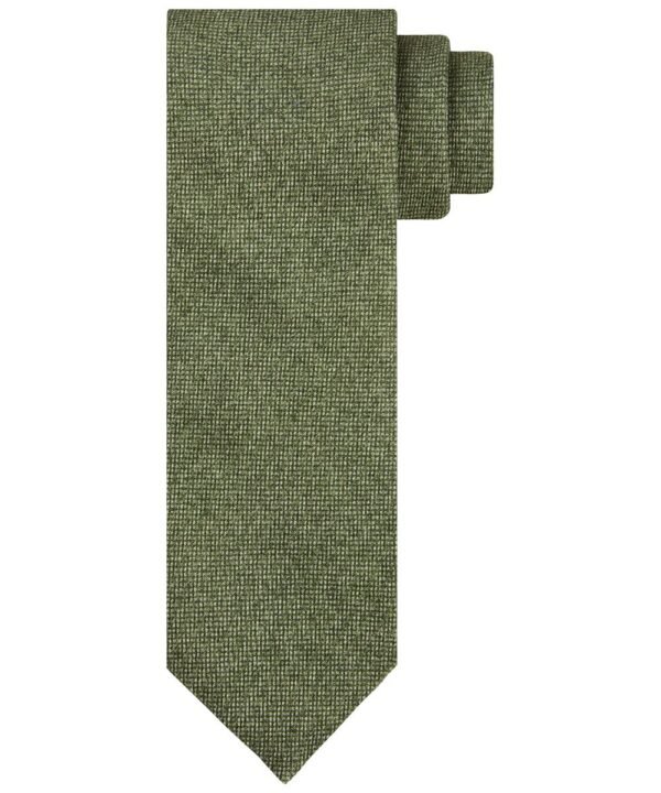Profuomo heren groene katoen-blend stropdas