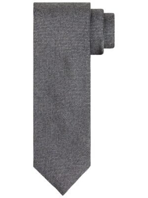 Profuomo heren grijs zijden stropdas