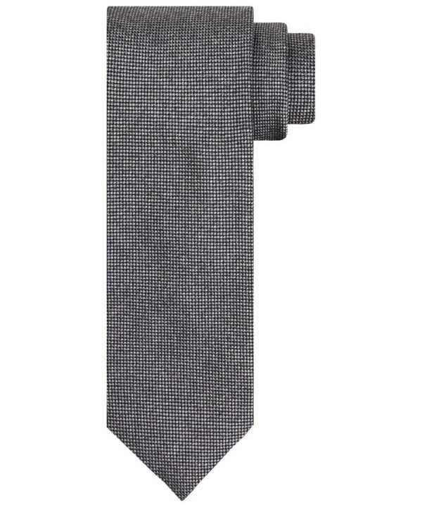 Profuomo heren grijs zijden stropdas