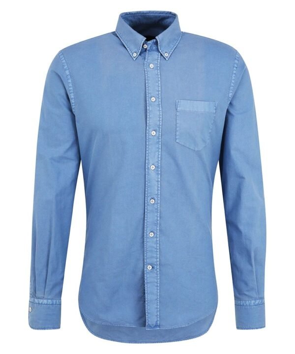 Profuomo heren blauw button down overhemd Originale