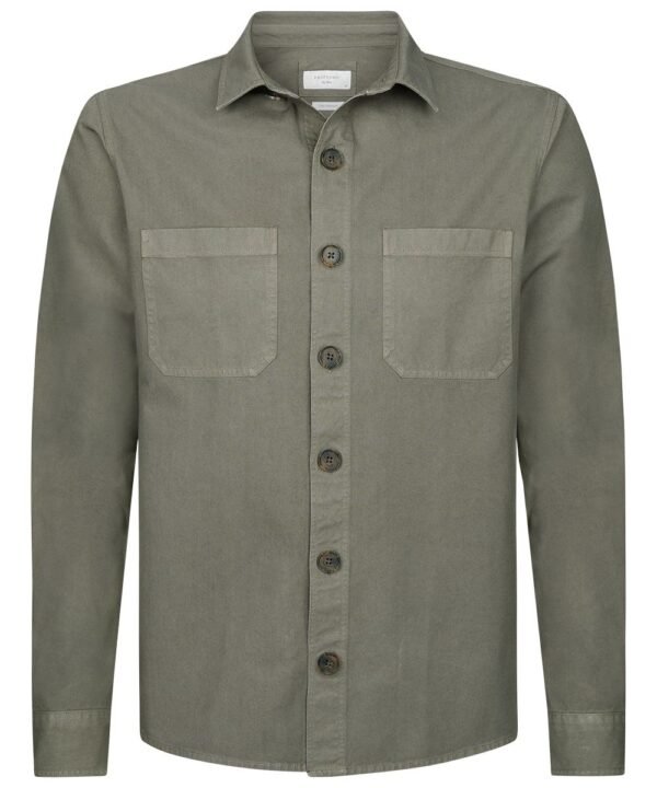 Profuomo heren groen garment dye overshirt