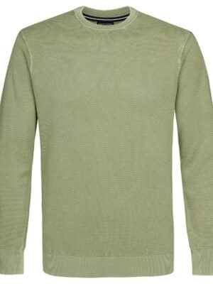 Profuomo heren lichtgroene ronde hals pullover