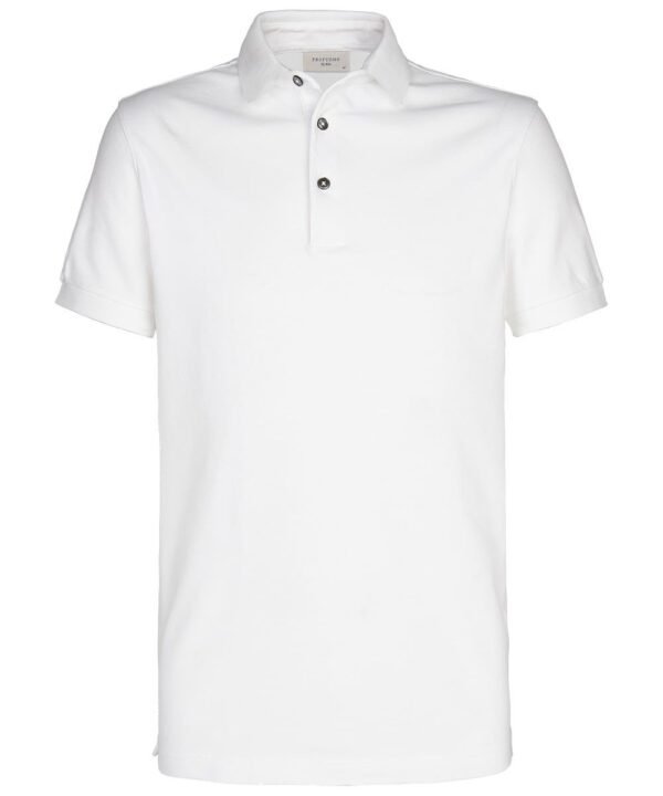 Profuomo heren witte stretch polo