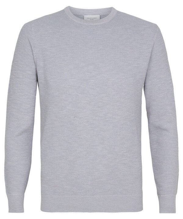 Profuomo heren lichtgrijze crew neck trui