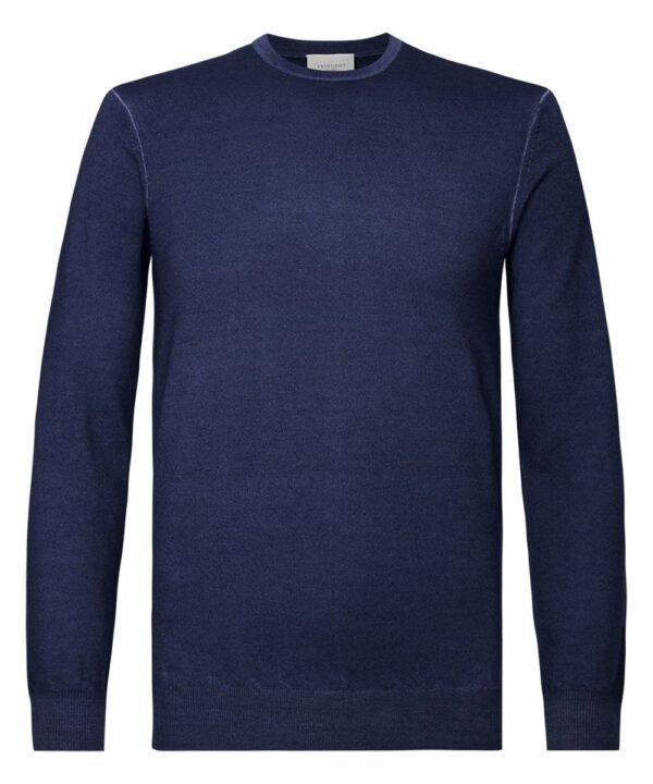 Profuomo heren navy crew neck trui