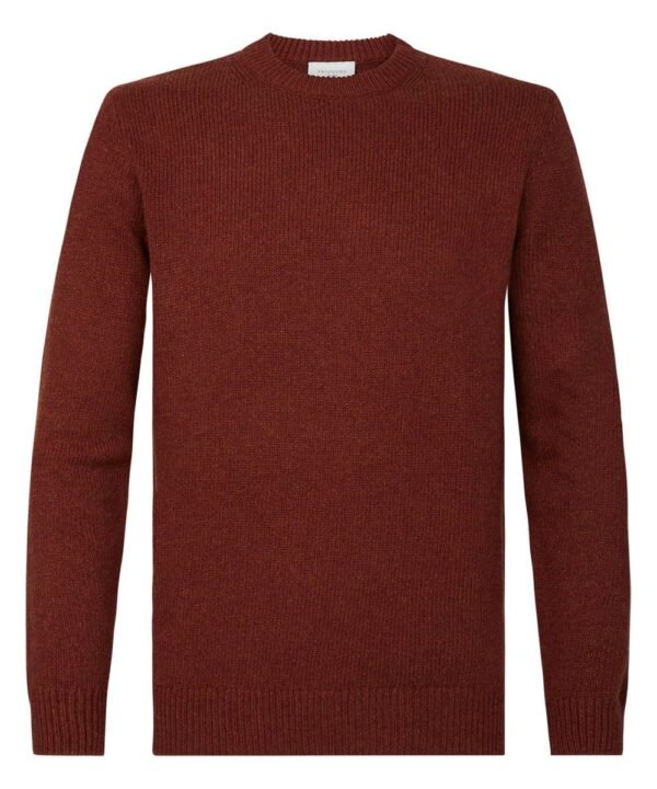 Profuomo heren rode crew neck trui