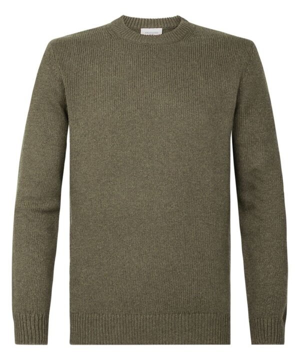 Profuomo heren groene crew neck trui