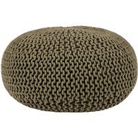 Poef Knitted - Army green - Katoen - L