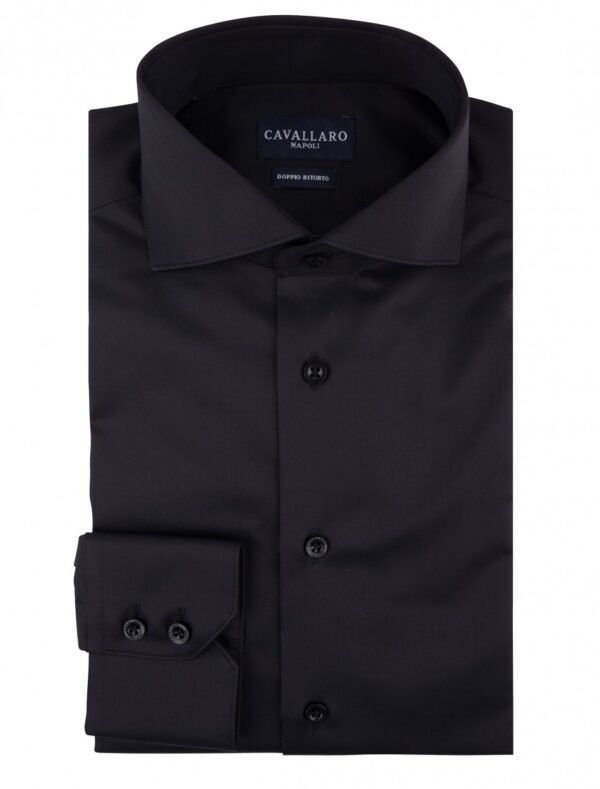 Cavallaro Napoli Heren Overhemd - NOS Black Overhemd - Zwart -