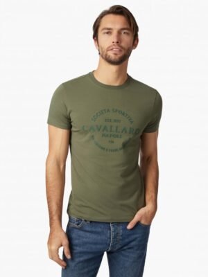 Cavallaro Napoli Heren Overhemd - Bettino T-Shirt - Donkergroen -